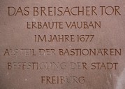Breisacher Tor - Schrifttafel Breisacher Tor - Schrifttafel
